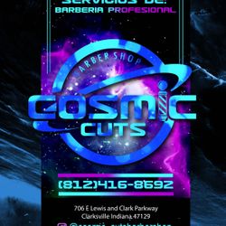 Cosmic Cuts Barber Shop, 706  E Lewis and Clark Pkwy suite 9, Clarksville, 47129
