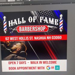 HALL OF FAME BARBER SHOP, 62 west Hollis st Nashua nh 03060, Nashua, 03060