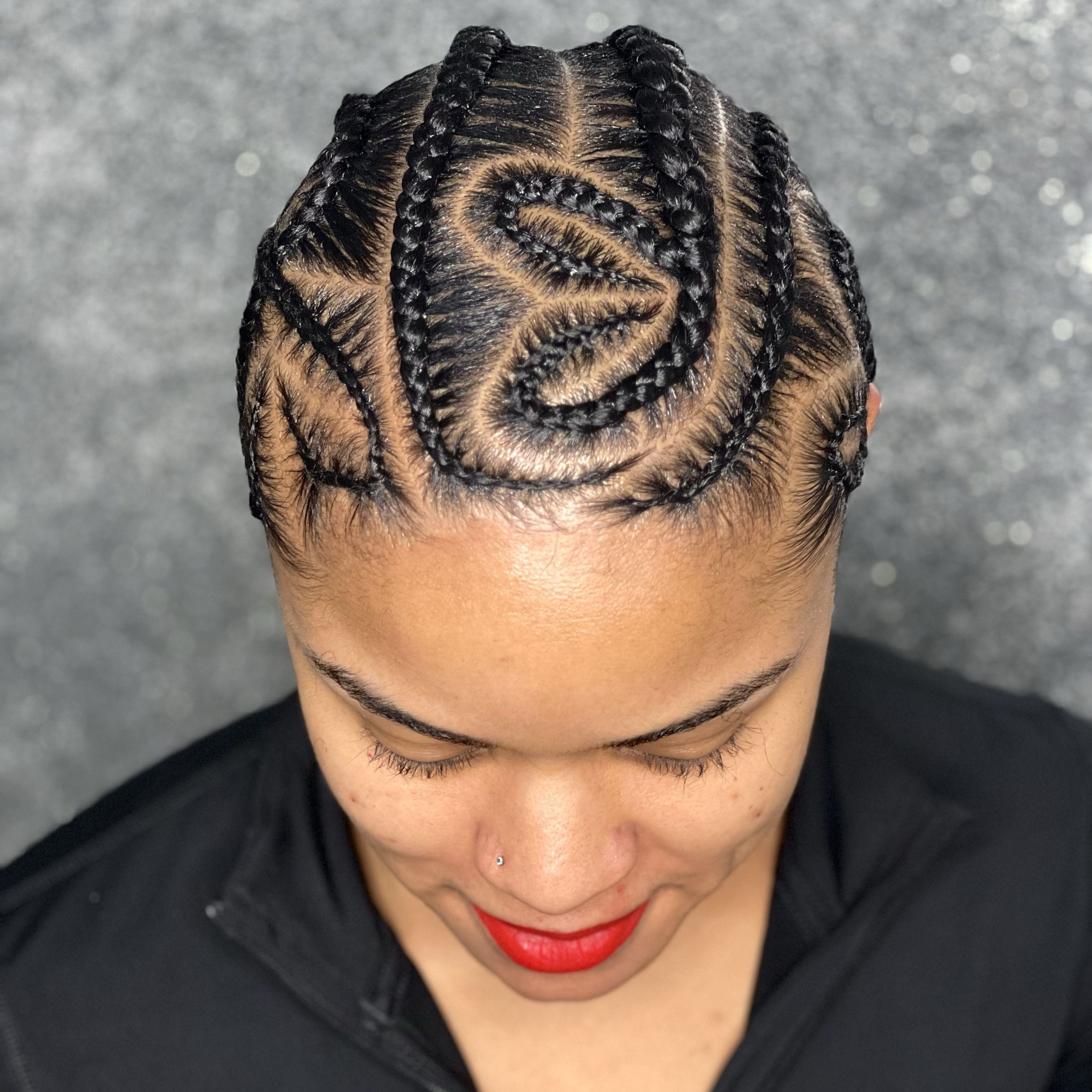 Female Natural hair scalp braids portfolio