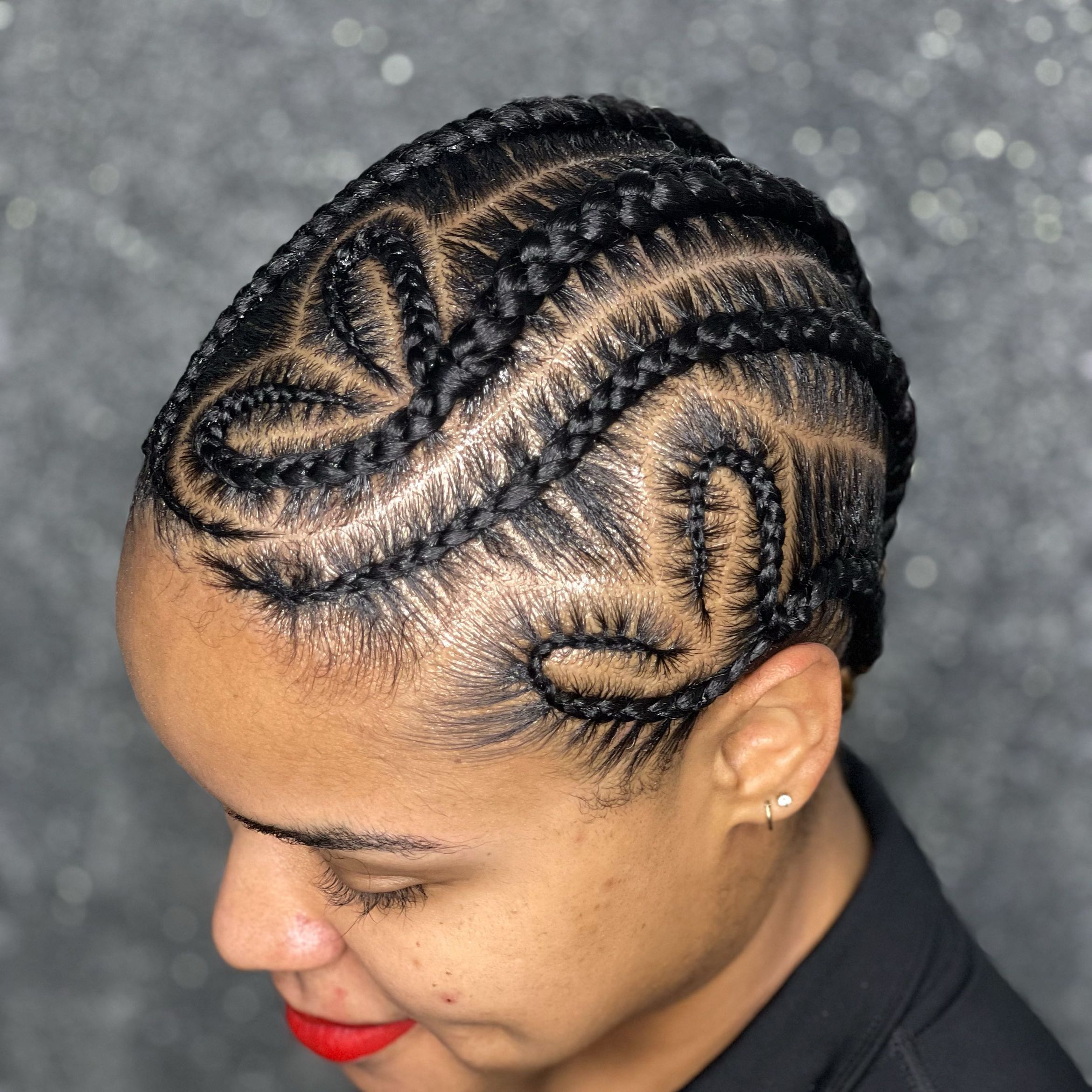 Female Natural hair scalp braids portfolio