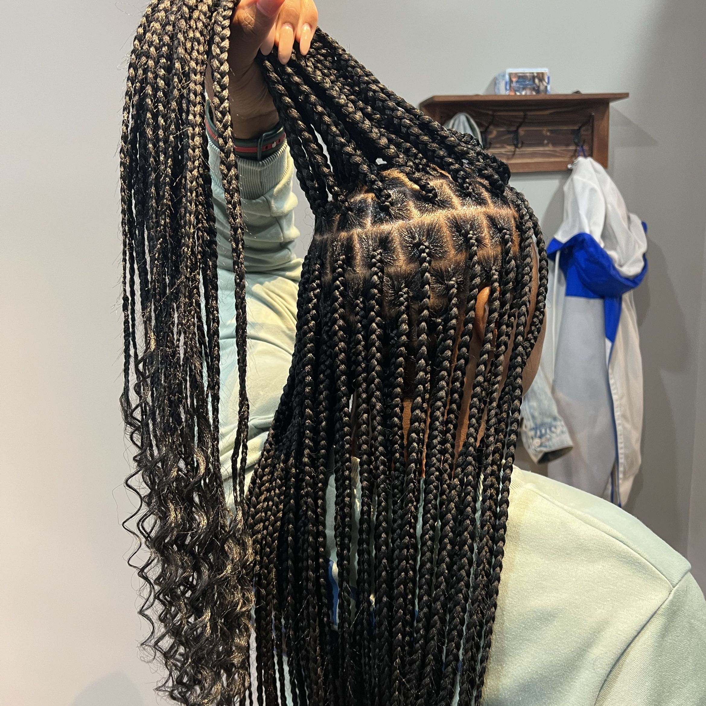 Med waist knotless curly ends only portfolio