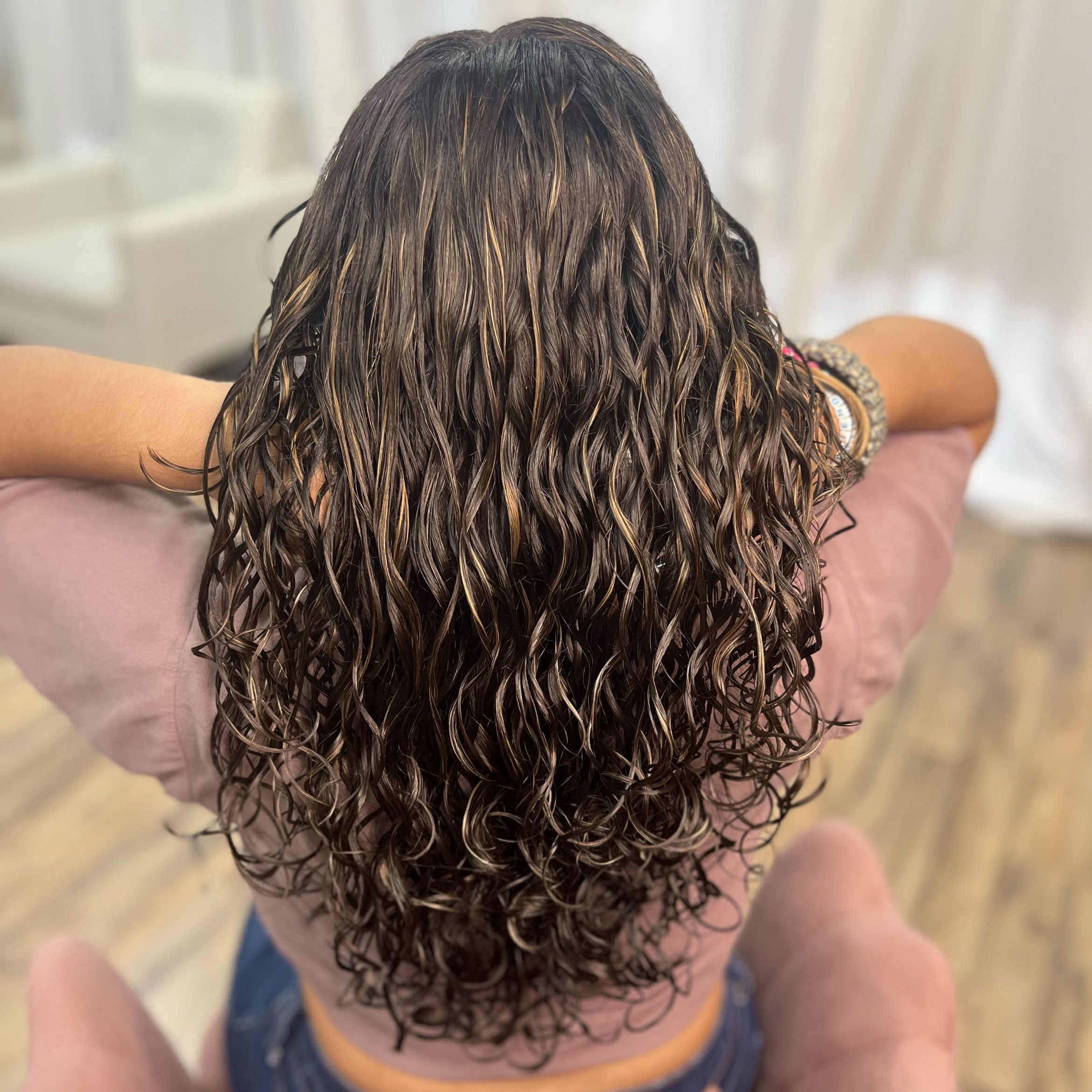 Curl hydration and style long hair portfolio