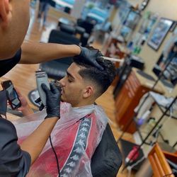 Elliott Cifuentes at Phils barbershop, 4137 Woerner Ave, Levittown, PA 19057, Levittown, 19056