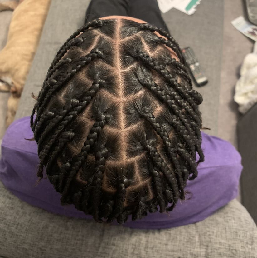 Mens box braids natural hair (full head) portfolio