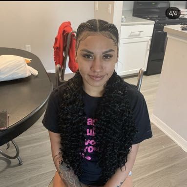 Braided ponytail with weave (curly/straight) portfolio