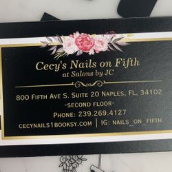 Cecy's Nails On Fifth @ Salons By JC 2nd Floor Suite 20, 800 Fifth Ave S Suite 20 2nd Floor, suite #20, Naples, FL, 34102