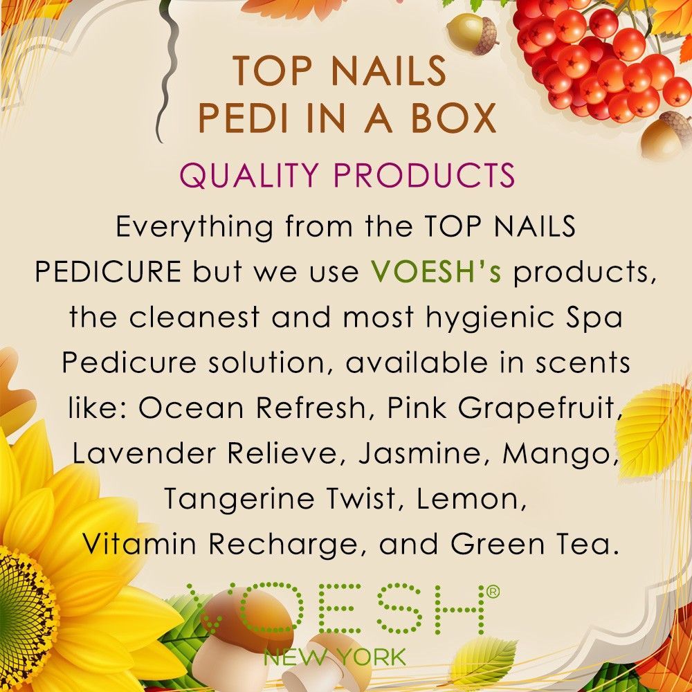 The TOP NAILS Pedicure-in-a-box with GEL POLISH portfolio