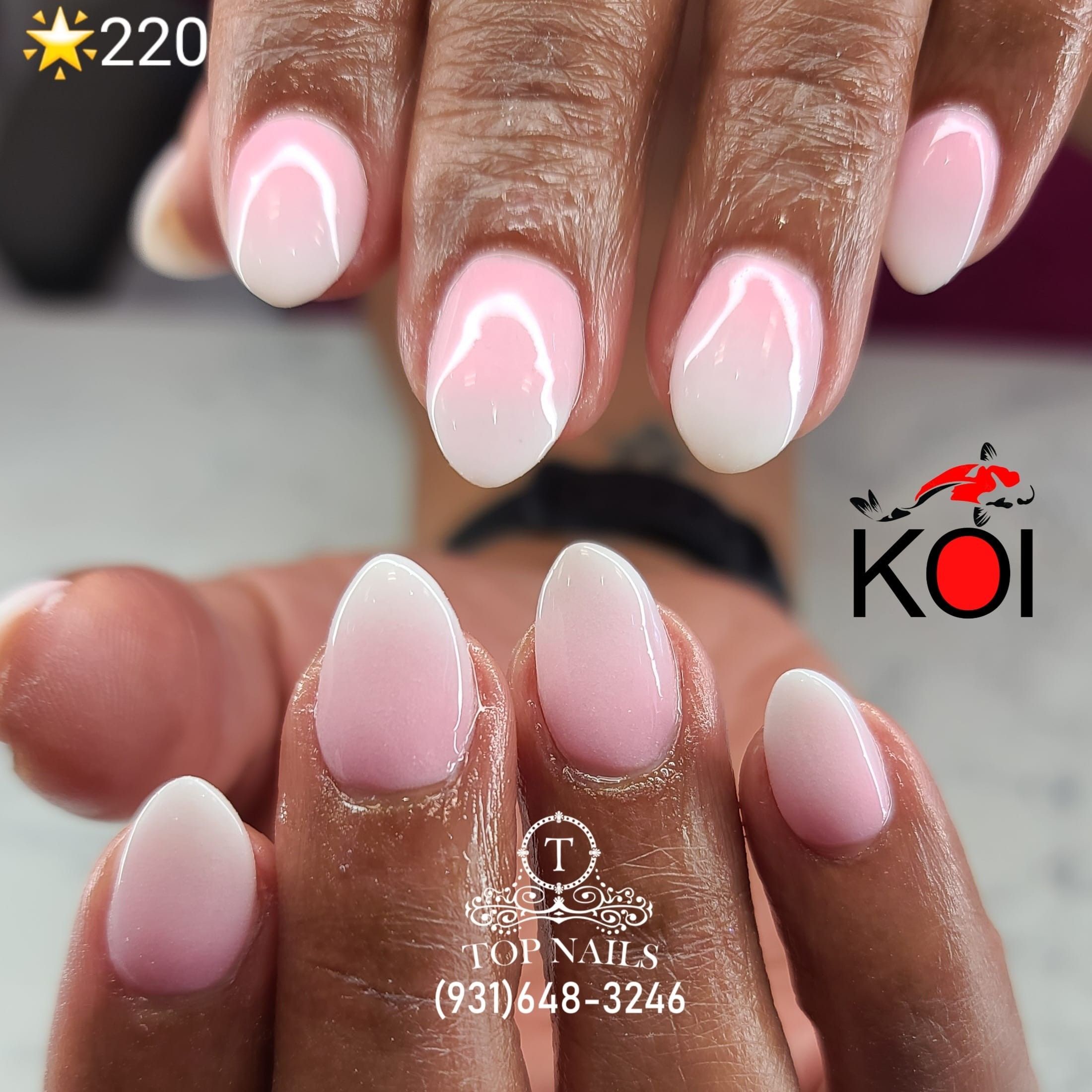 Dip French or Ombre on Natural NAKED Nails portfolio