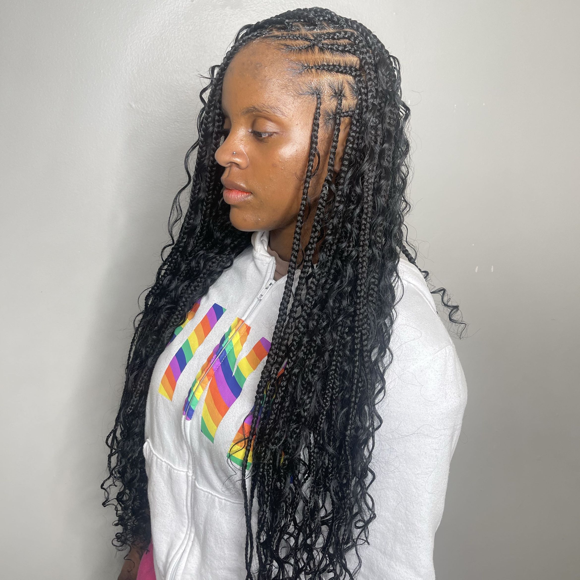 Flip over Fulani braids portfolio