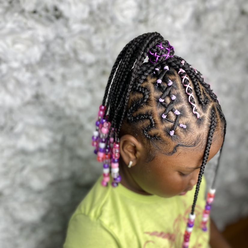 Kids braids with weave added/scalp braids only portfolio
