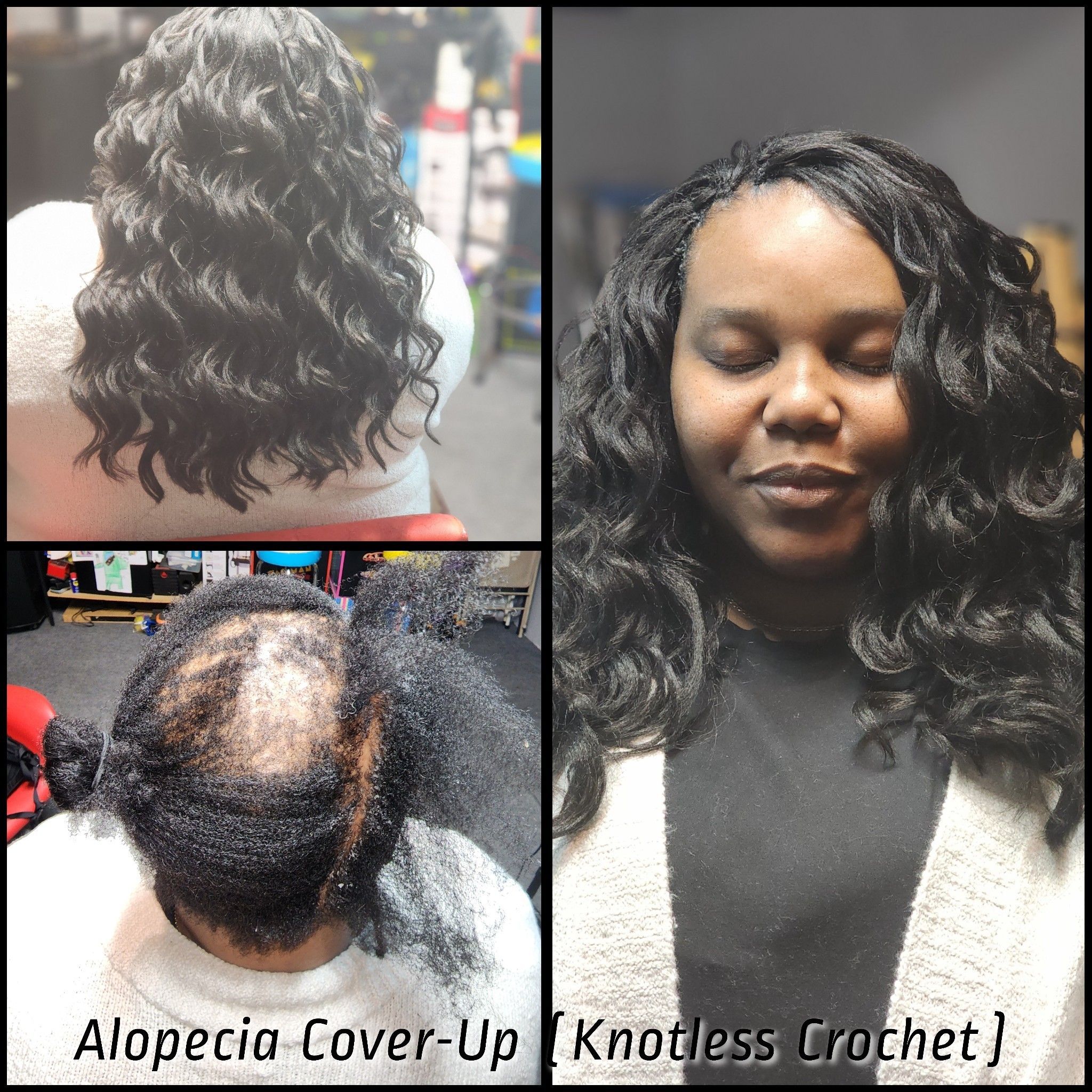 Alopecia Cover-Up (Knotless Crochet) portfolio