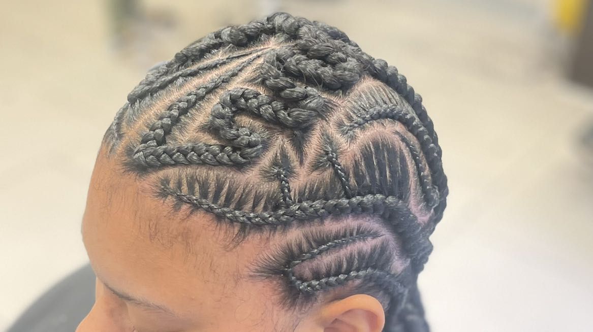 How To: Simple Zigzag Part Feed-in Cornrow, Using Brazilian Wool