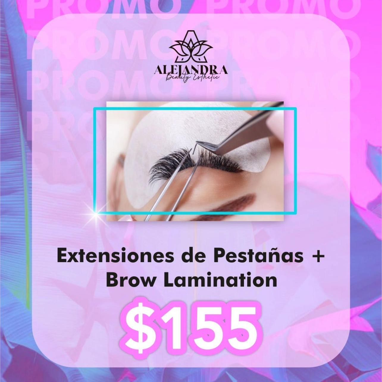 Promo Extensiones clásicas + Brow lamination portfolio
