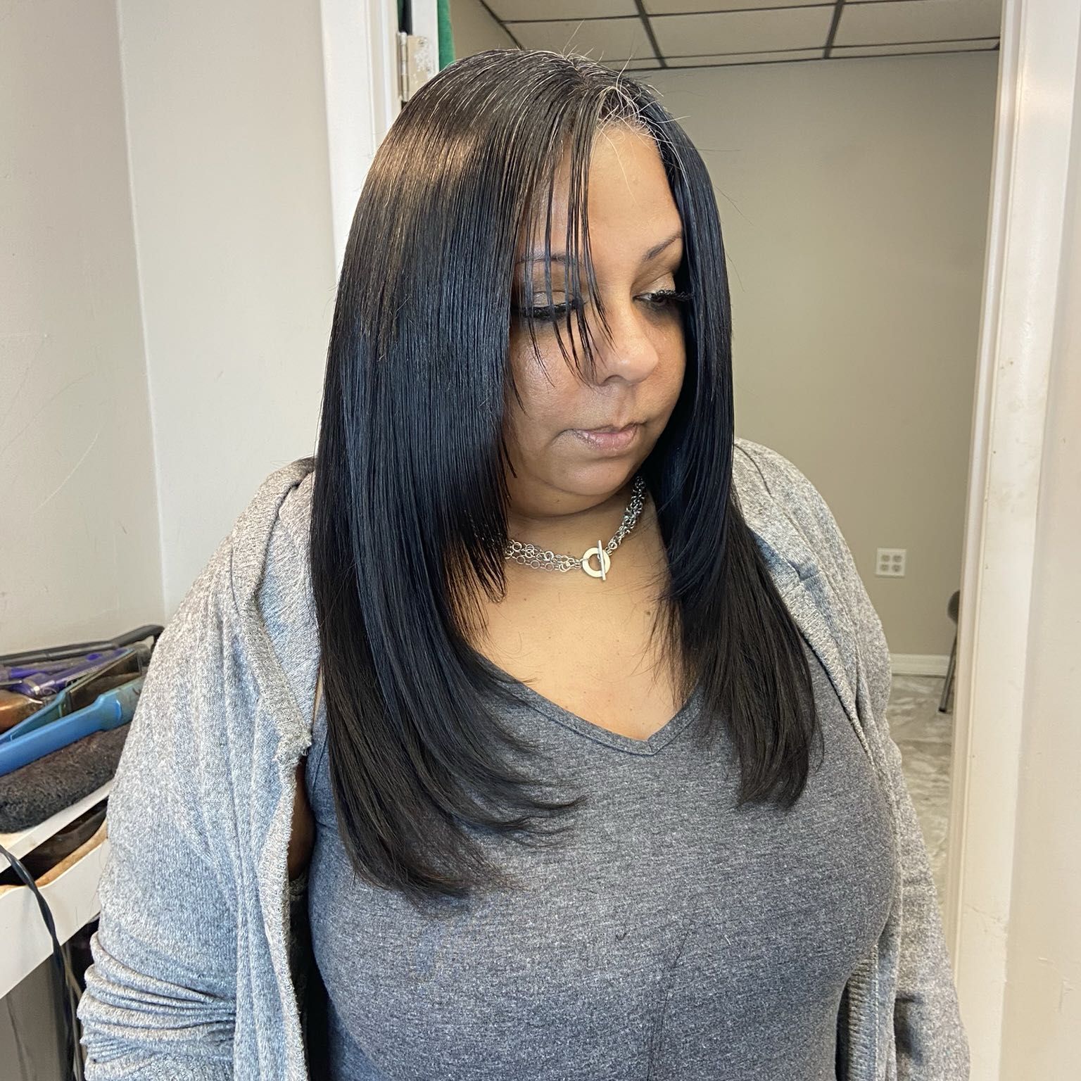 Sew in with natural leave out portfolio