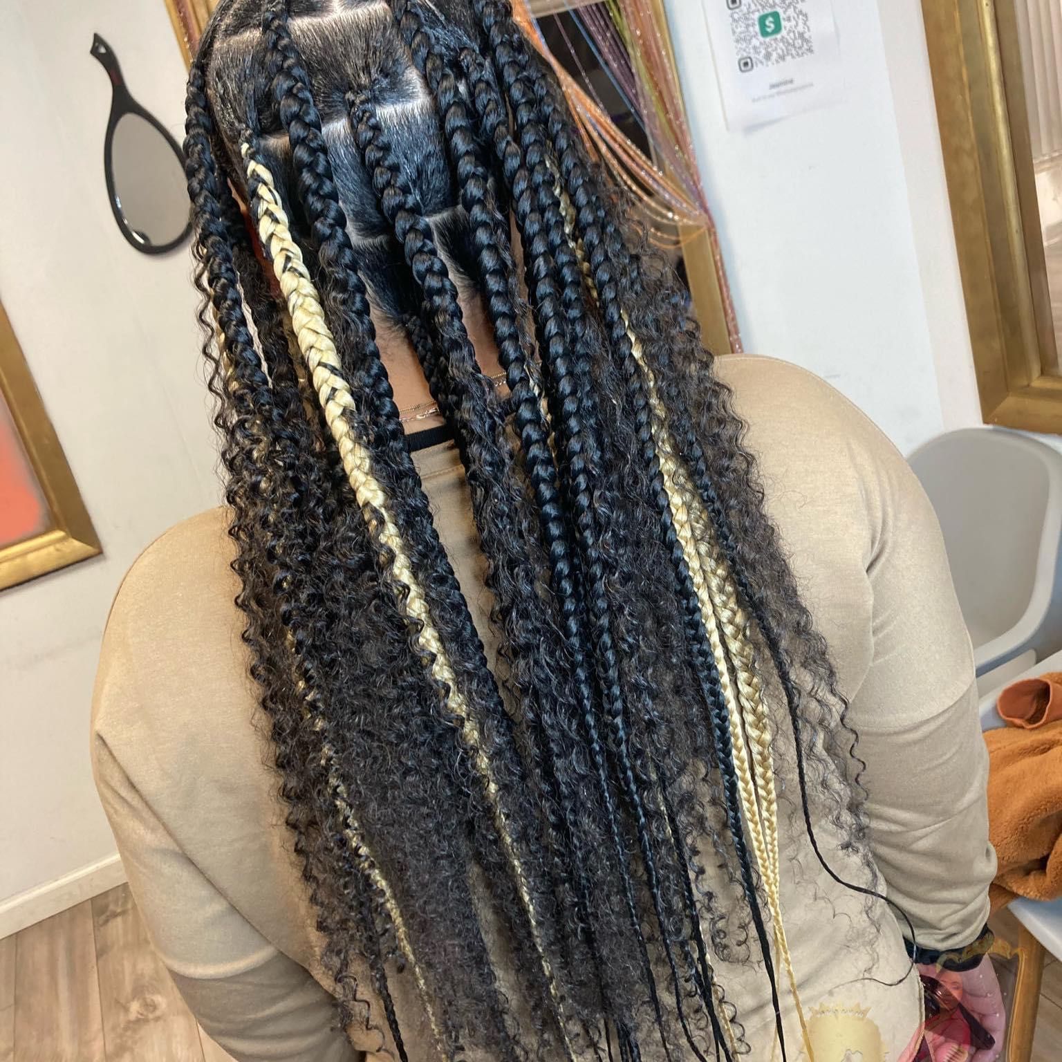 Large Knotless w/Curls(Hair Provided)👑 portfolio