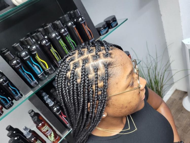 4/5am Plaits(Hair Included MUST CALL) Knotless portfolio