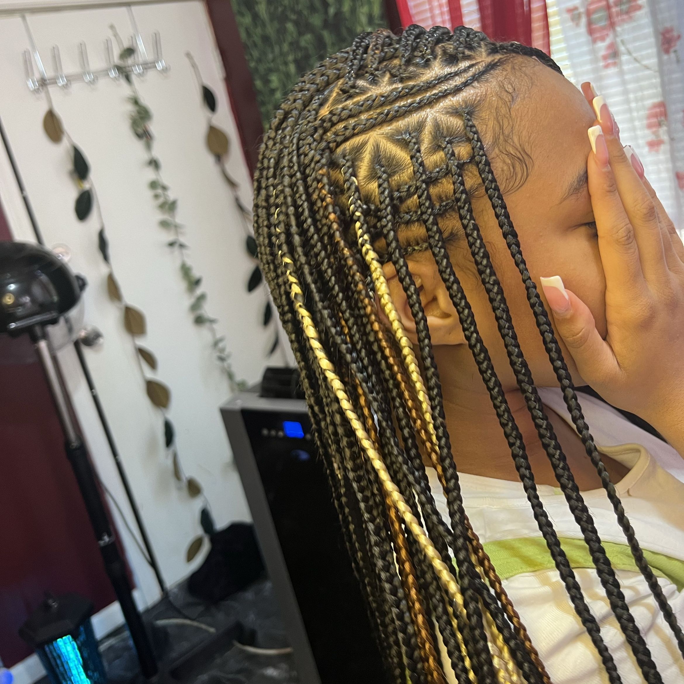 Geometry Fulani knotless braids portfolio