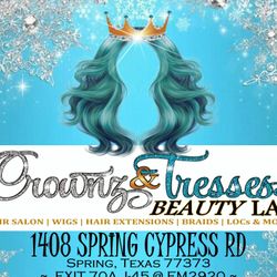 Crownz and Tresses: Hair Salon, Wigs, Hair Extensions, Braids, Locs & More, 25192 Interstate 45, Suite C3B, Spring, 77386