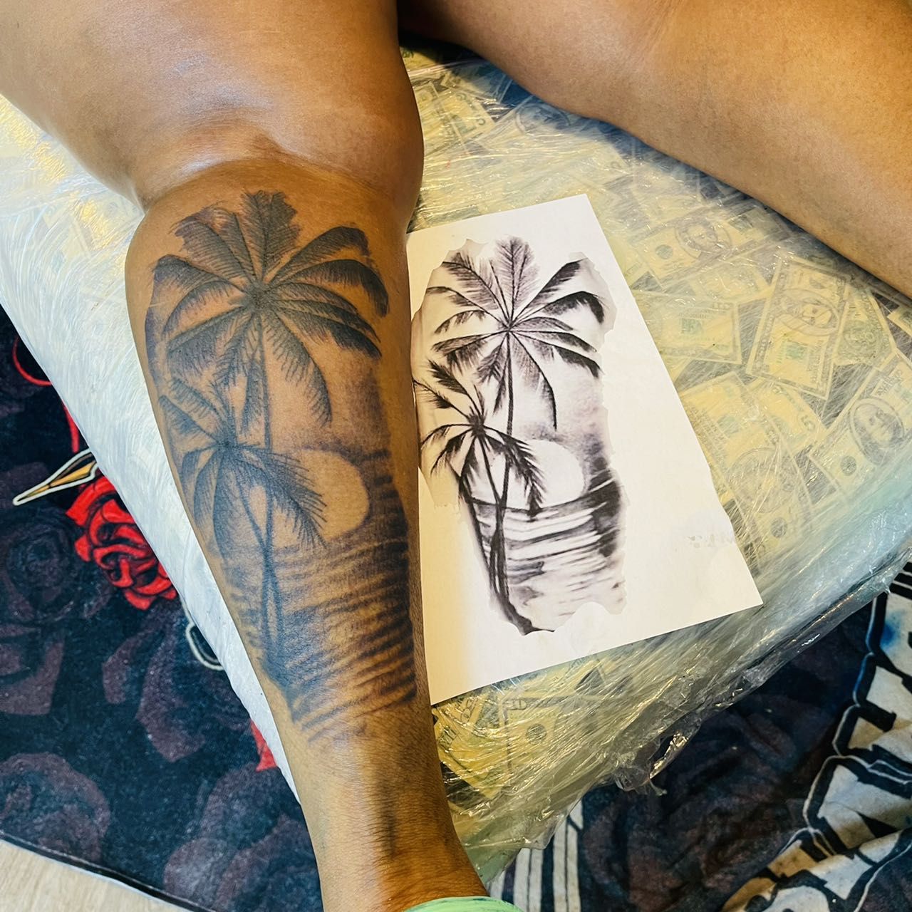 Transparent Palm Tree  Palm Tree Tattoo Design HD Png Download  vhv