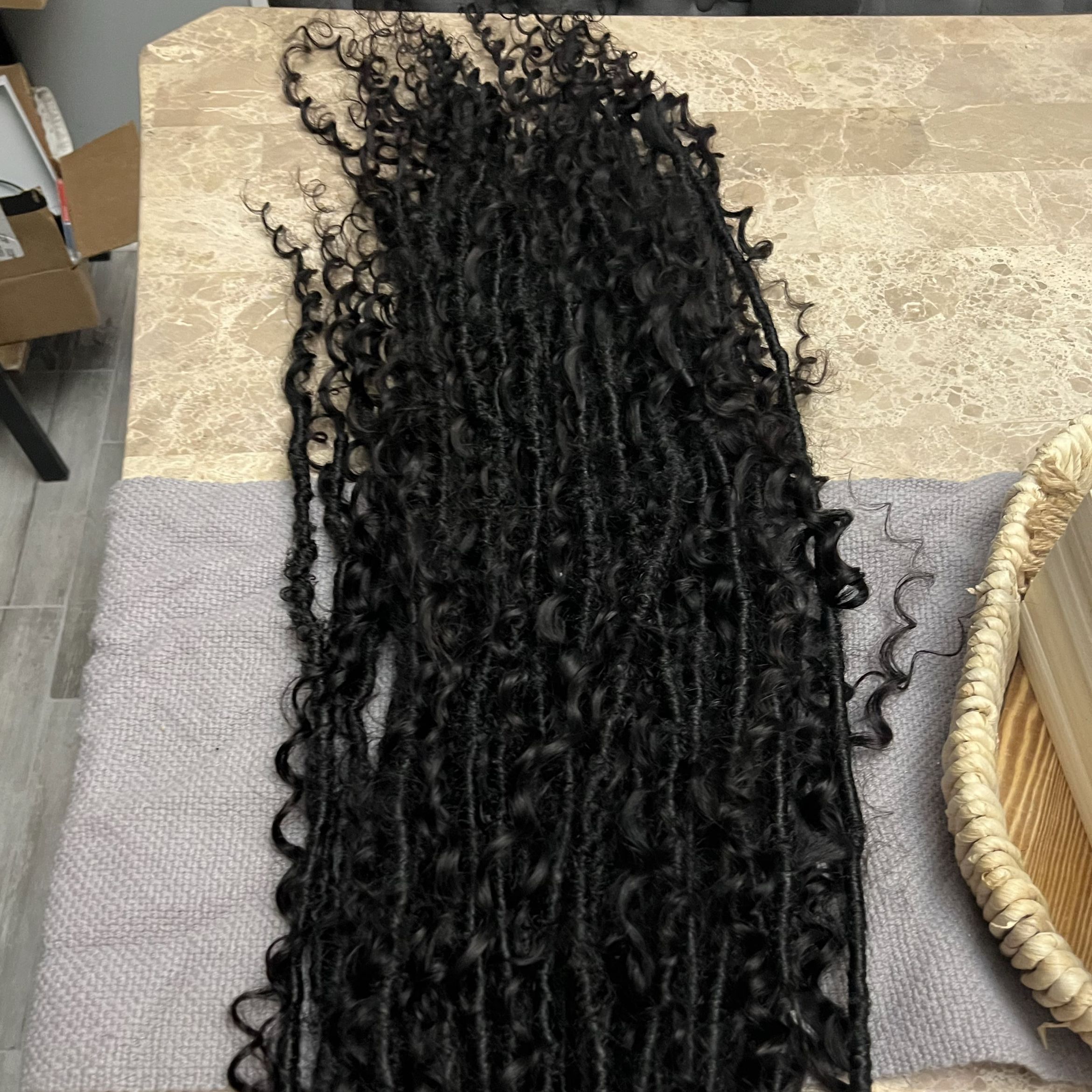 Faux (Synthetic) Locs with Human Hair portfolio