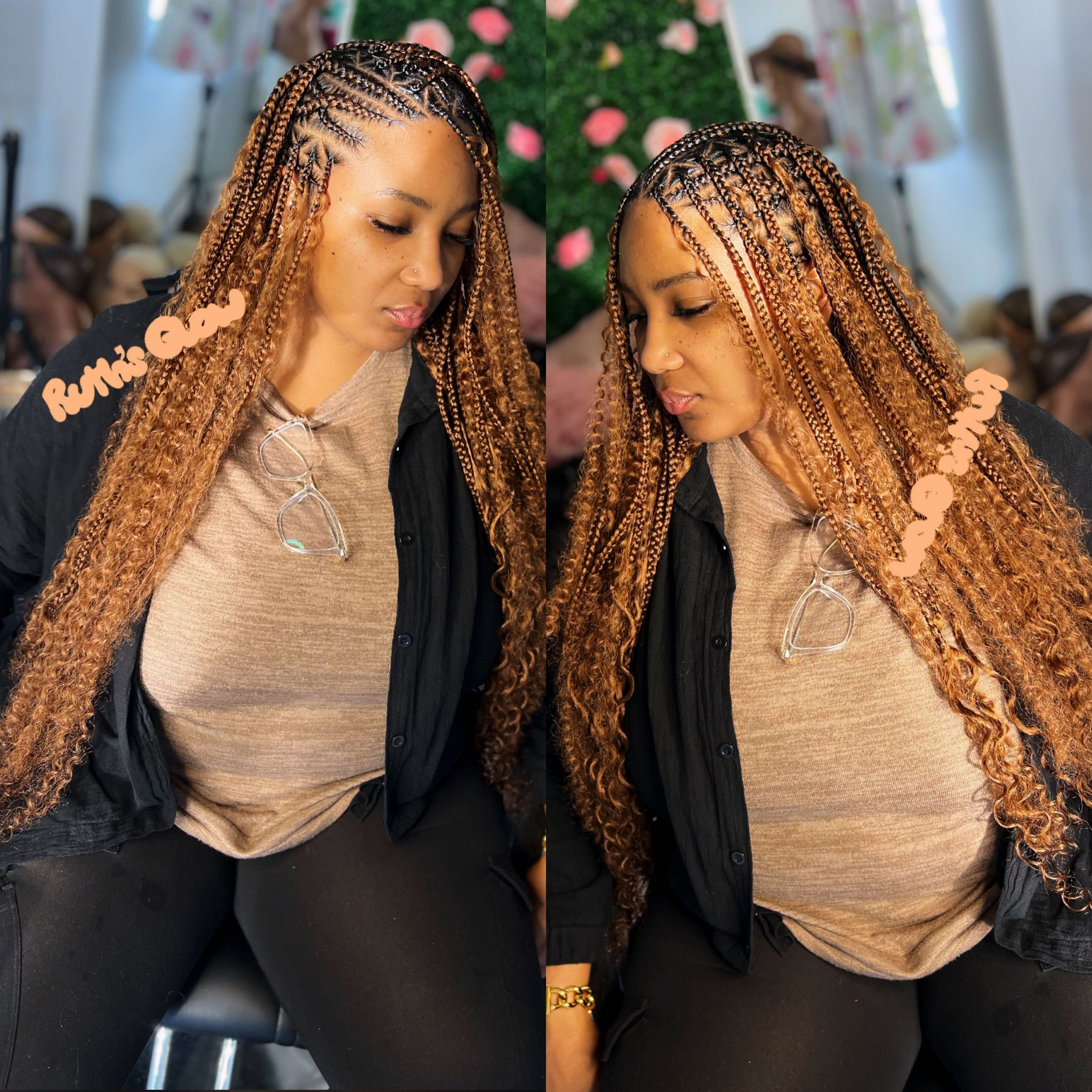 Fulani VersatileFlipbraids&knotless (Hair include) portfolio
