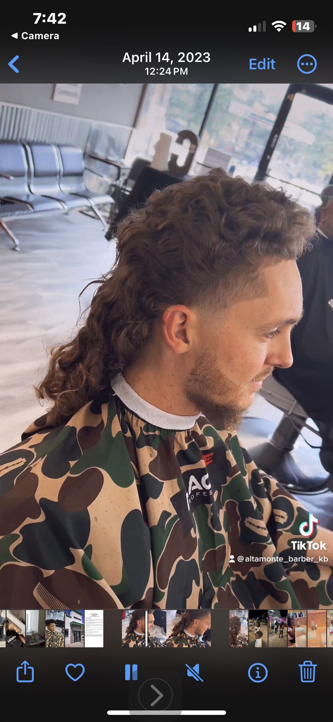 Men’s haircut with scissors cut on top portfolio