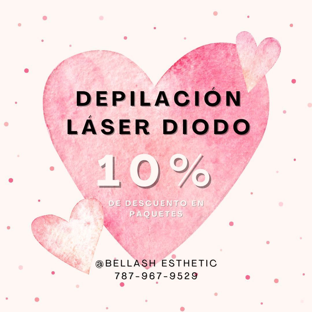 Depilación láser diodo (Valentine’s BellAsh) 10% 💙 portfolio