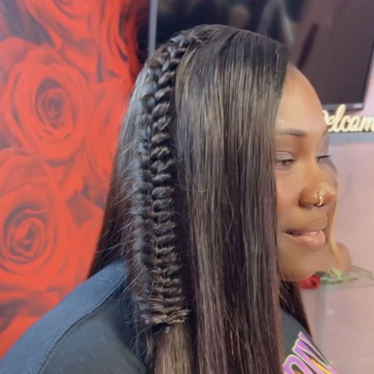 Lace wig Two braids/ 1 fishtail braid portfolio
