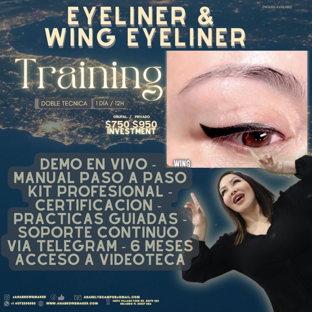 Training Eyeliner and wing eyeliner portfolio