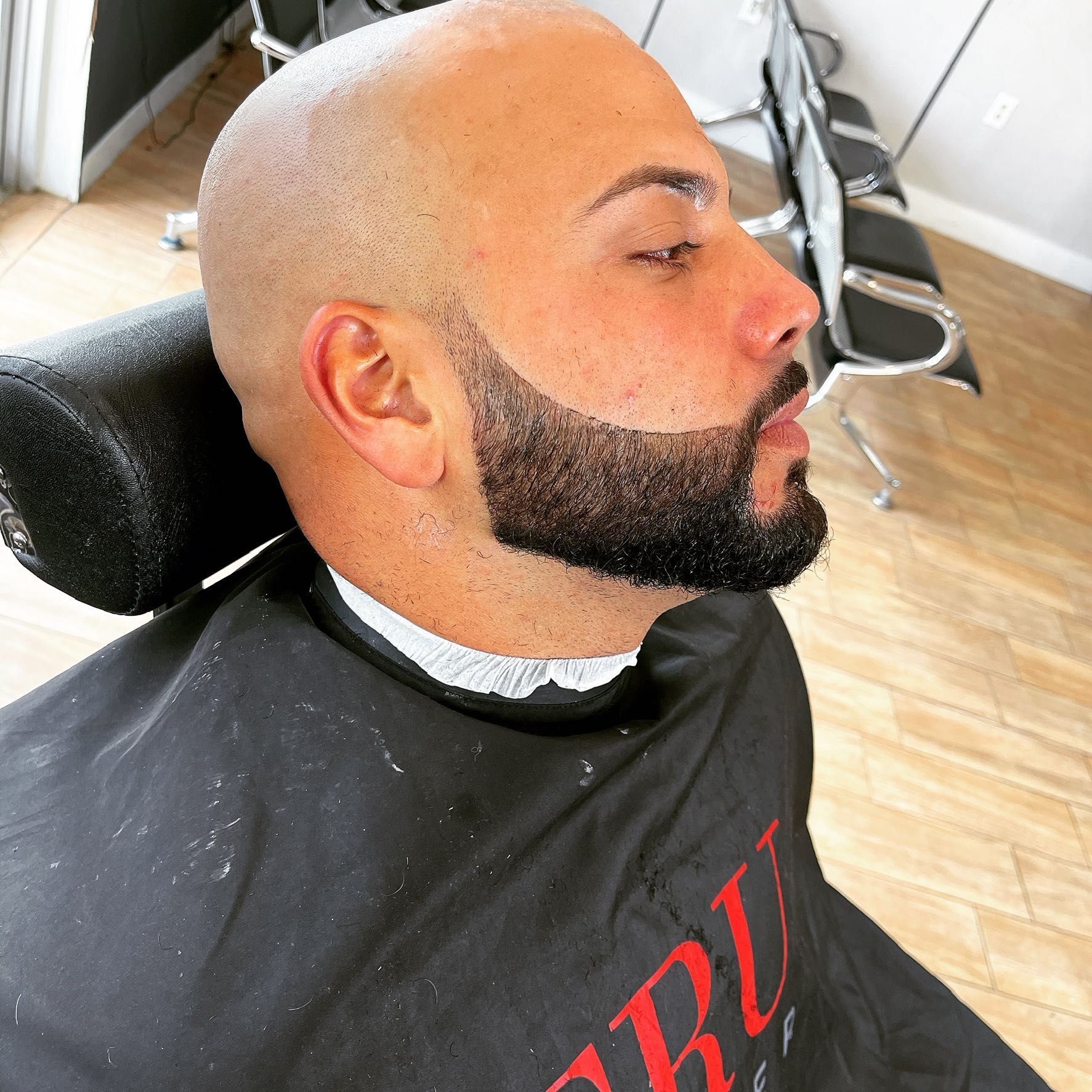 Bald shave with beard portfolio