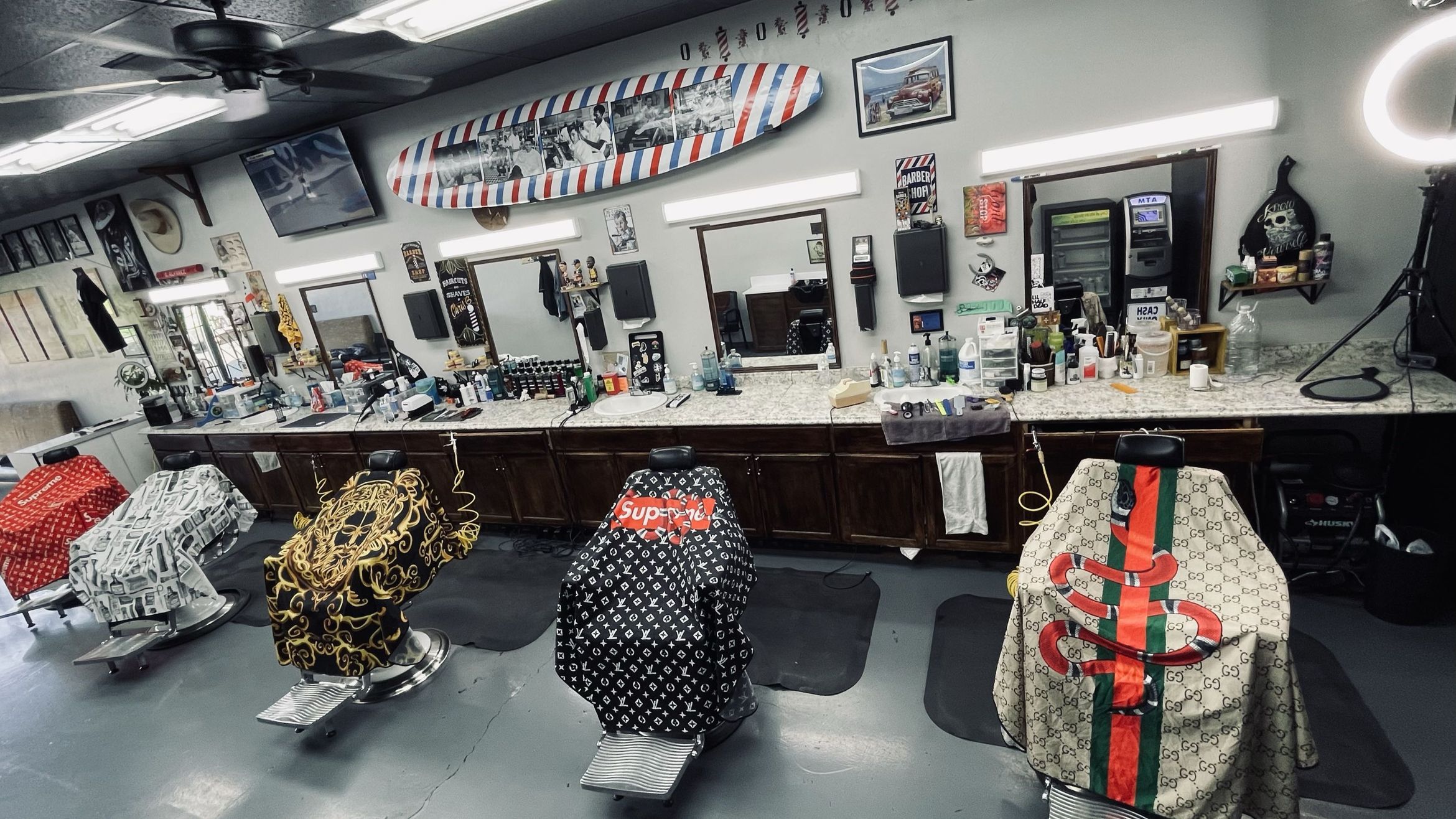 Gerardo's Classic Barber Shop, 3869 Spring Mountain Rd, Las Vegas, NV.  While the pricing sign is in Engl…