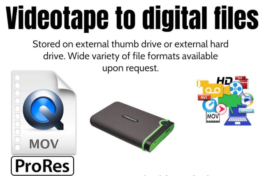 Videotape to Digital File (Hard-drive) portfolio