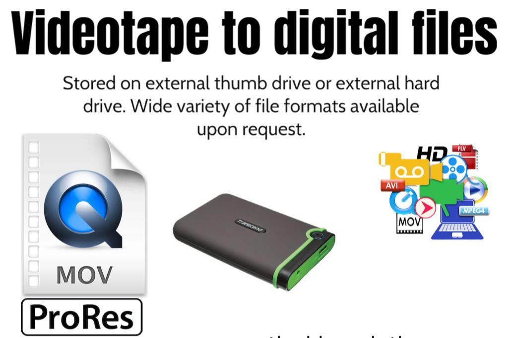 Videotape to Digital files (Online and Hard-drive) portfolio