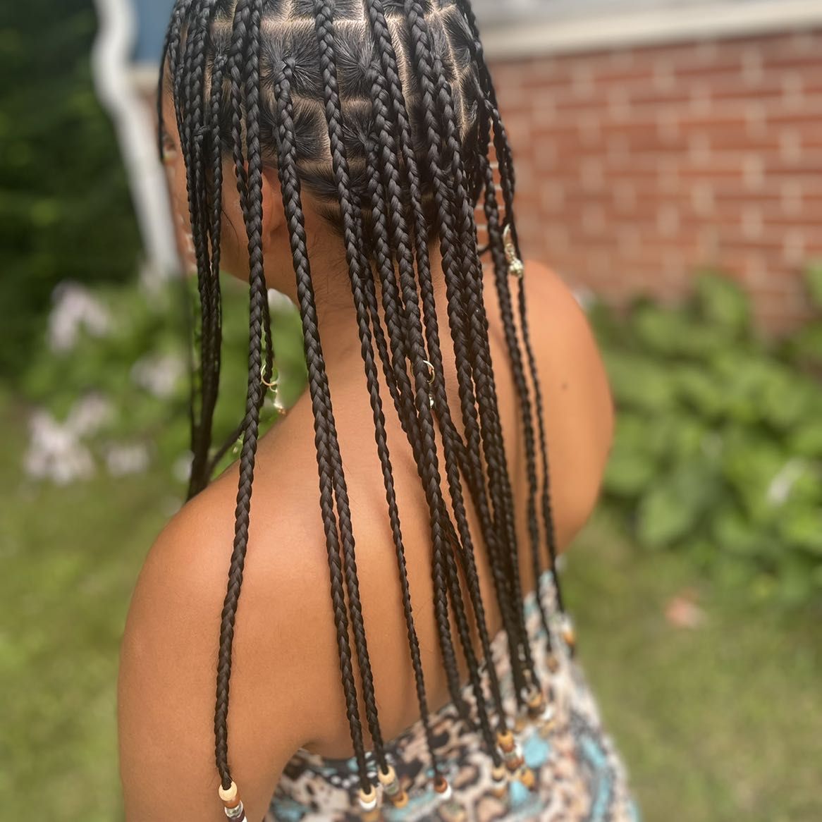 Natural hair singles with beads portfolio