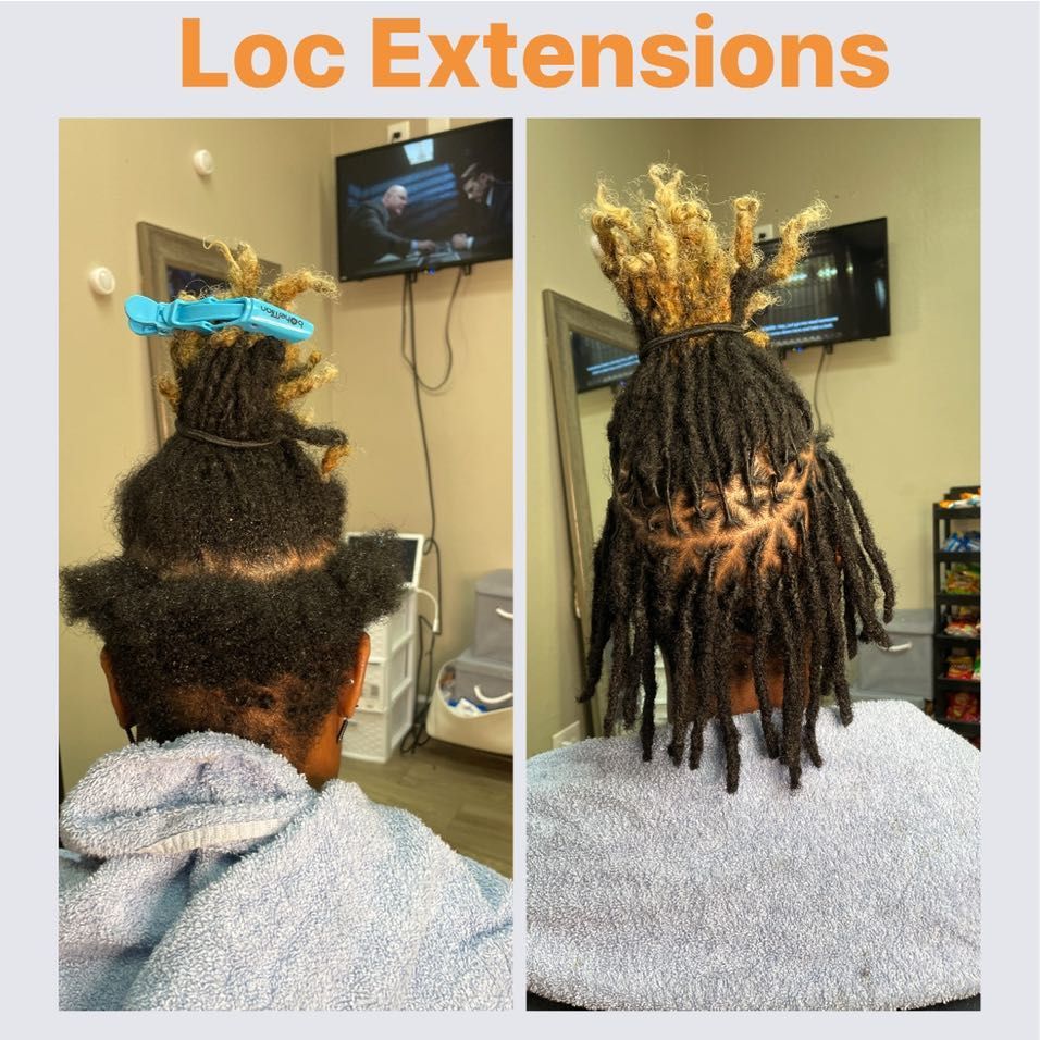 Loc Extensions (14 inches added human hair) portfolio