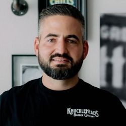 Chris Kidwell at Knuckleheads Barber Company, 16 N Market St, Troy, 45373