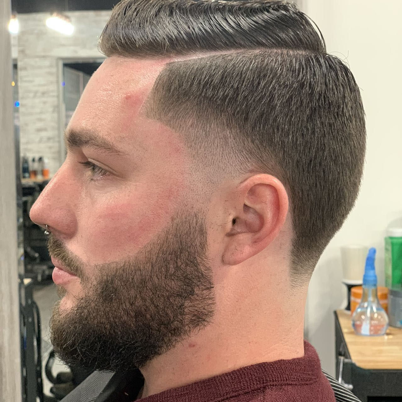 Adult hair cut with beard portfolio