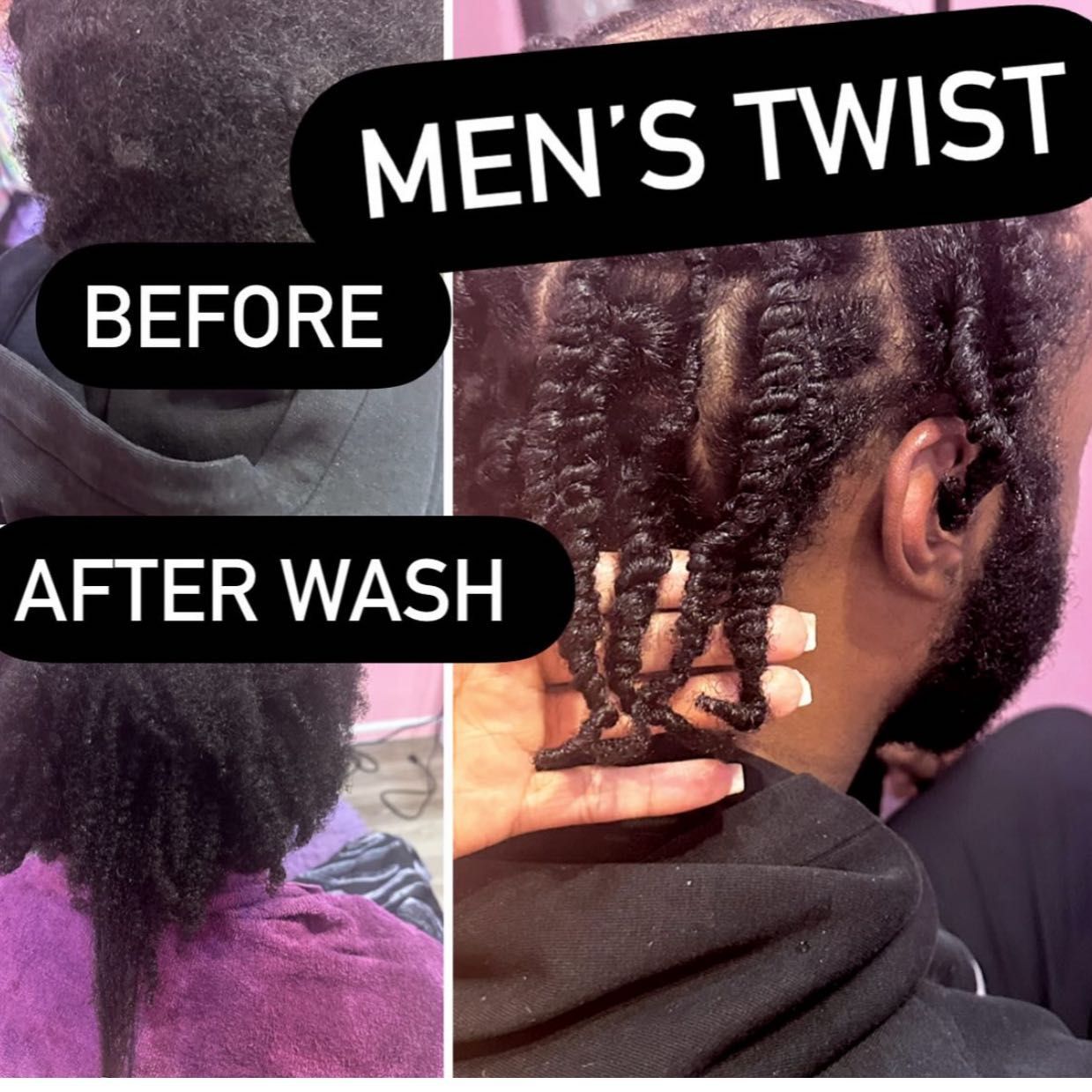 Men’s Two Strand Hair Twists ONLY no braids portfolio