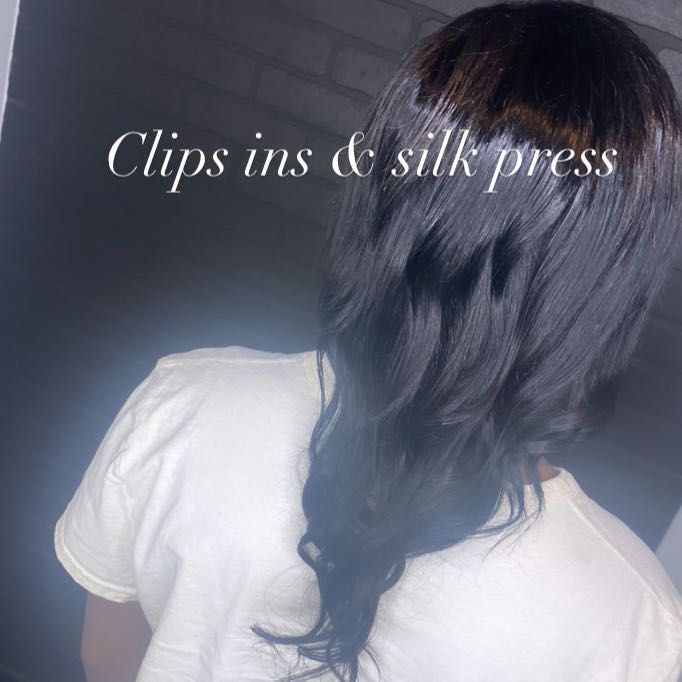 Silk Press & Clip Ins (With Weave Included) portfolio