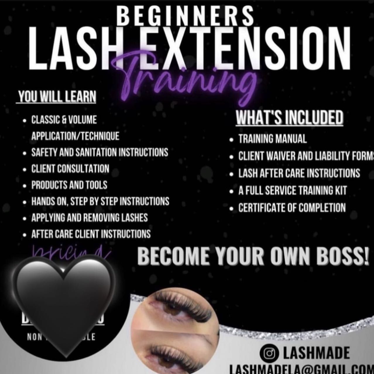 Beginner Lash Training Day 1 portfolio