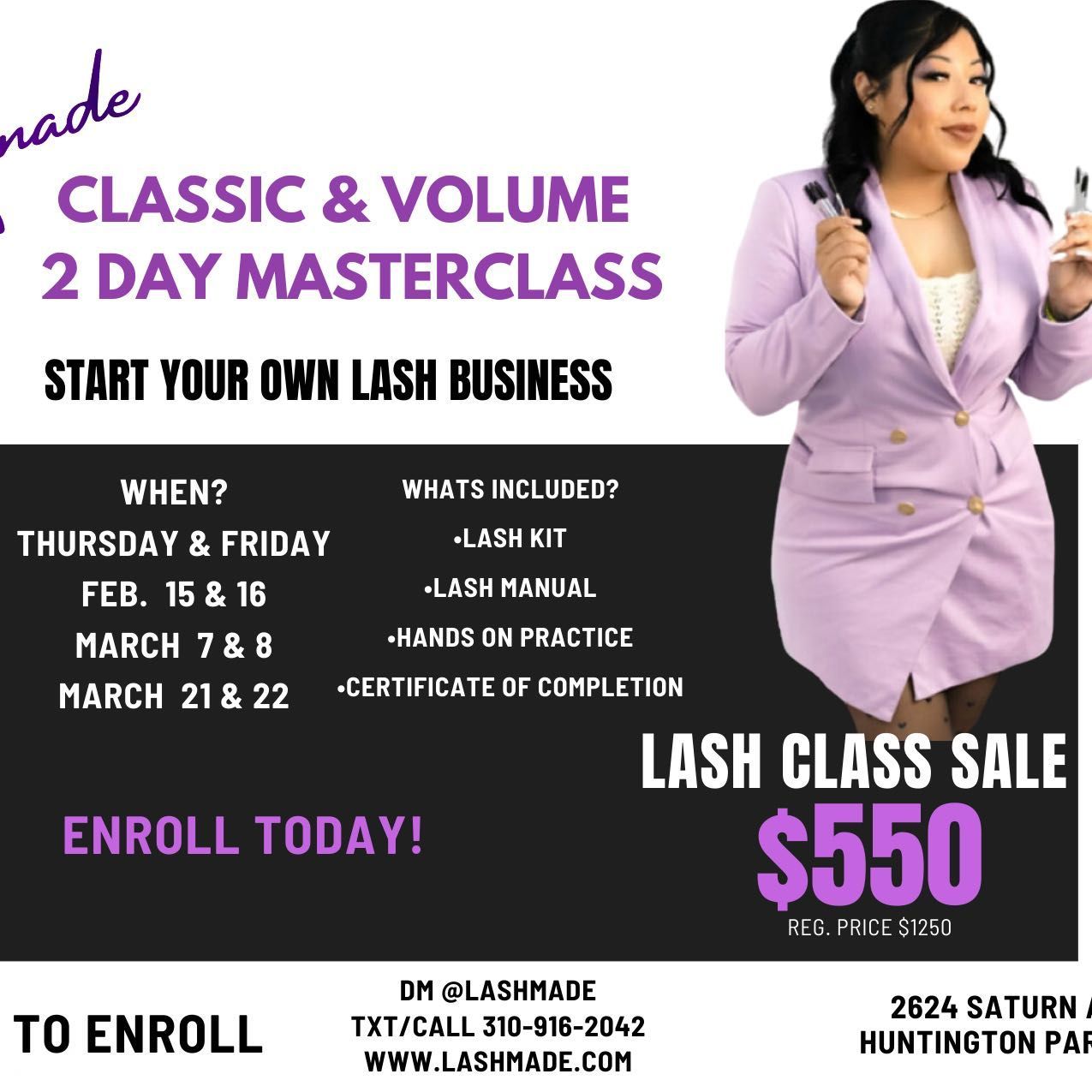 Group Lash Training $550 Sale 2 Days portfolio