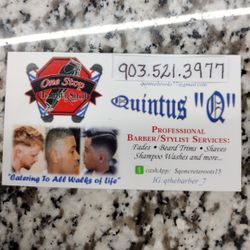 "GQ"the barber @ One Stop Barbershop, 805 N Glenwood Blvd, Tyler, 75702