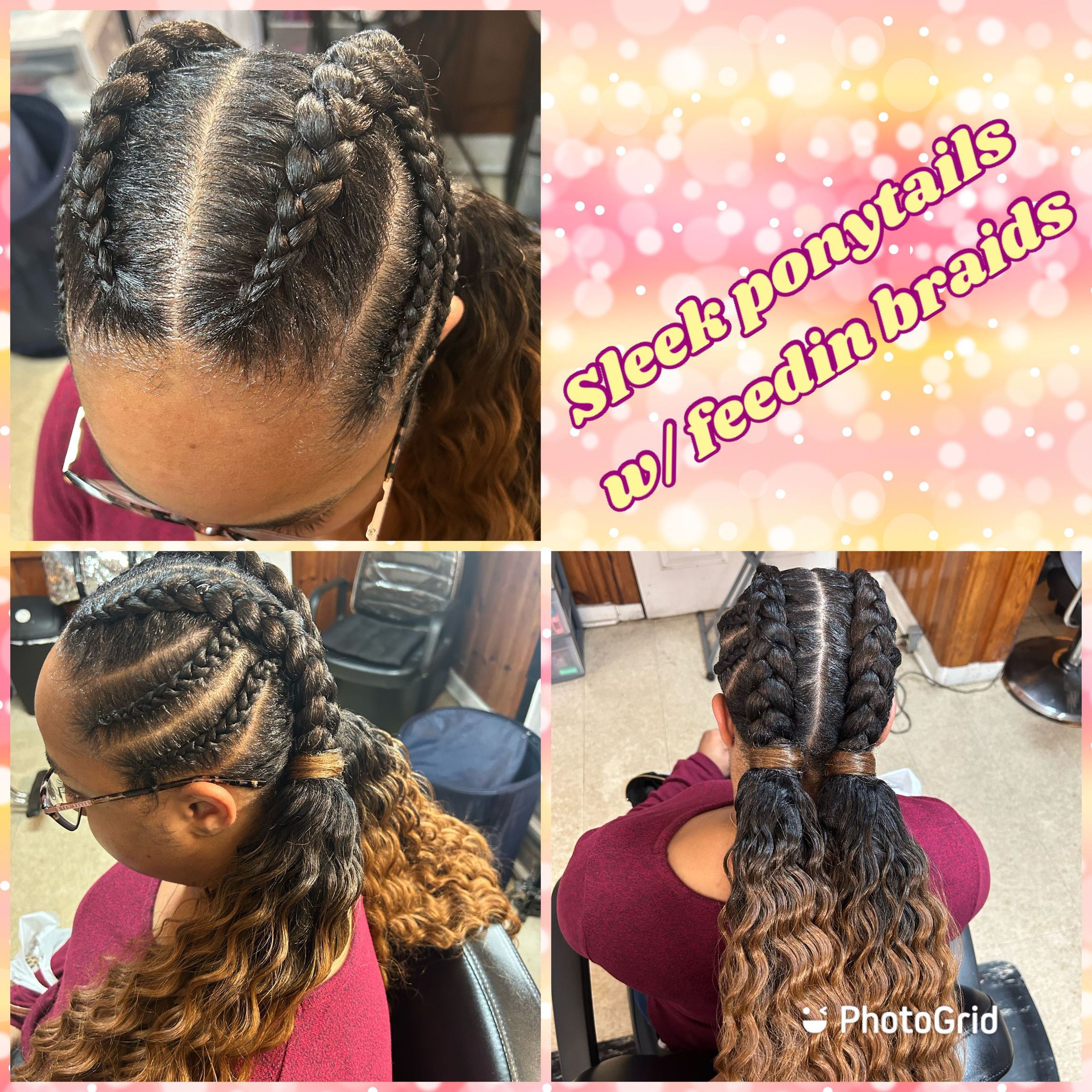 Feedin braids w/ sleek ponytails portfolio