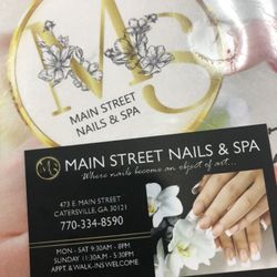 Main street Nails spa, 473 E Main St, Cartersville, 30121