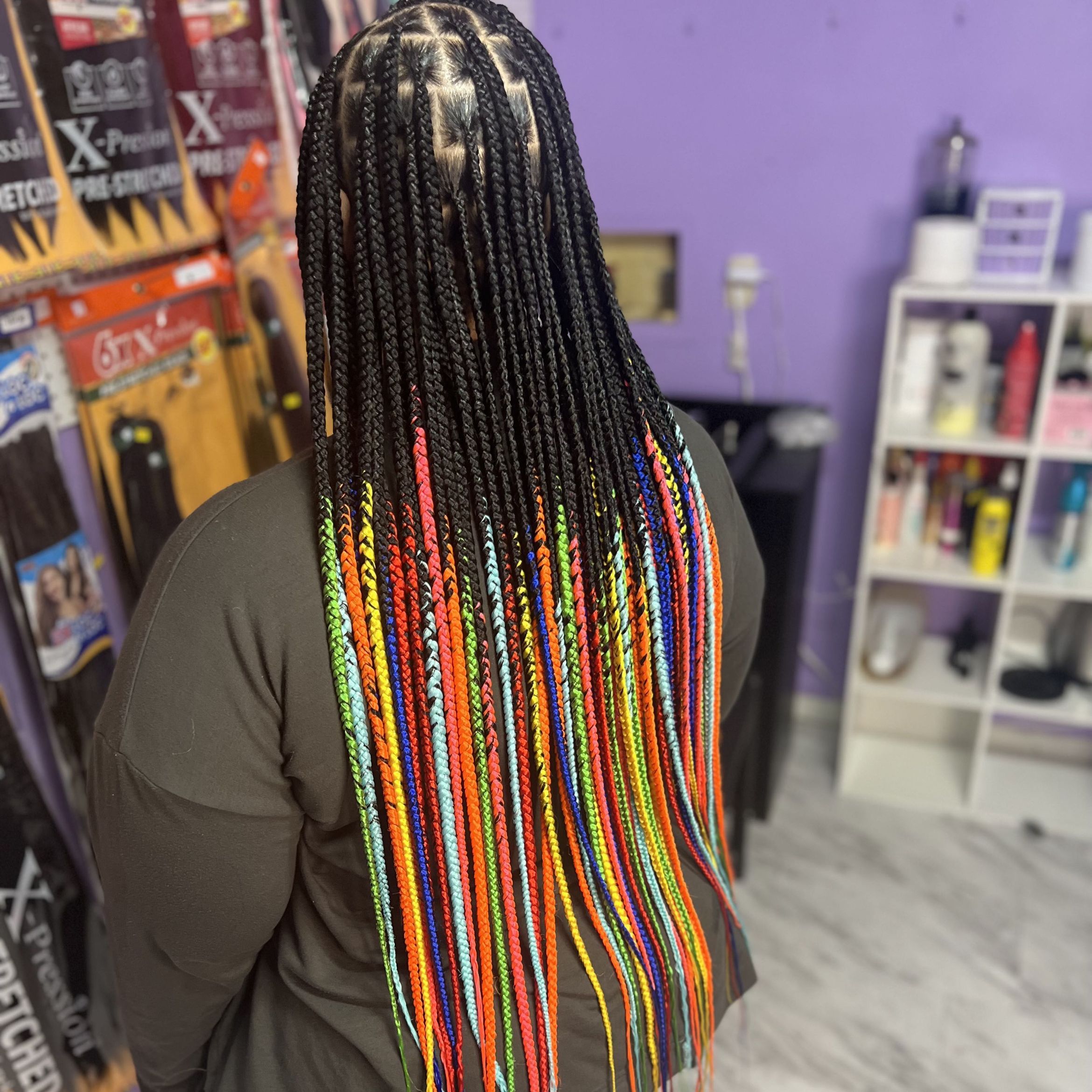 Multicolor ombré Knotless (Hair INCLUDED) portfolio