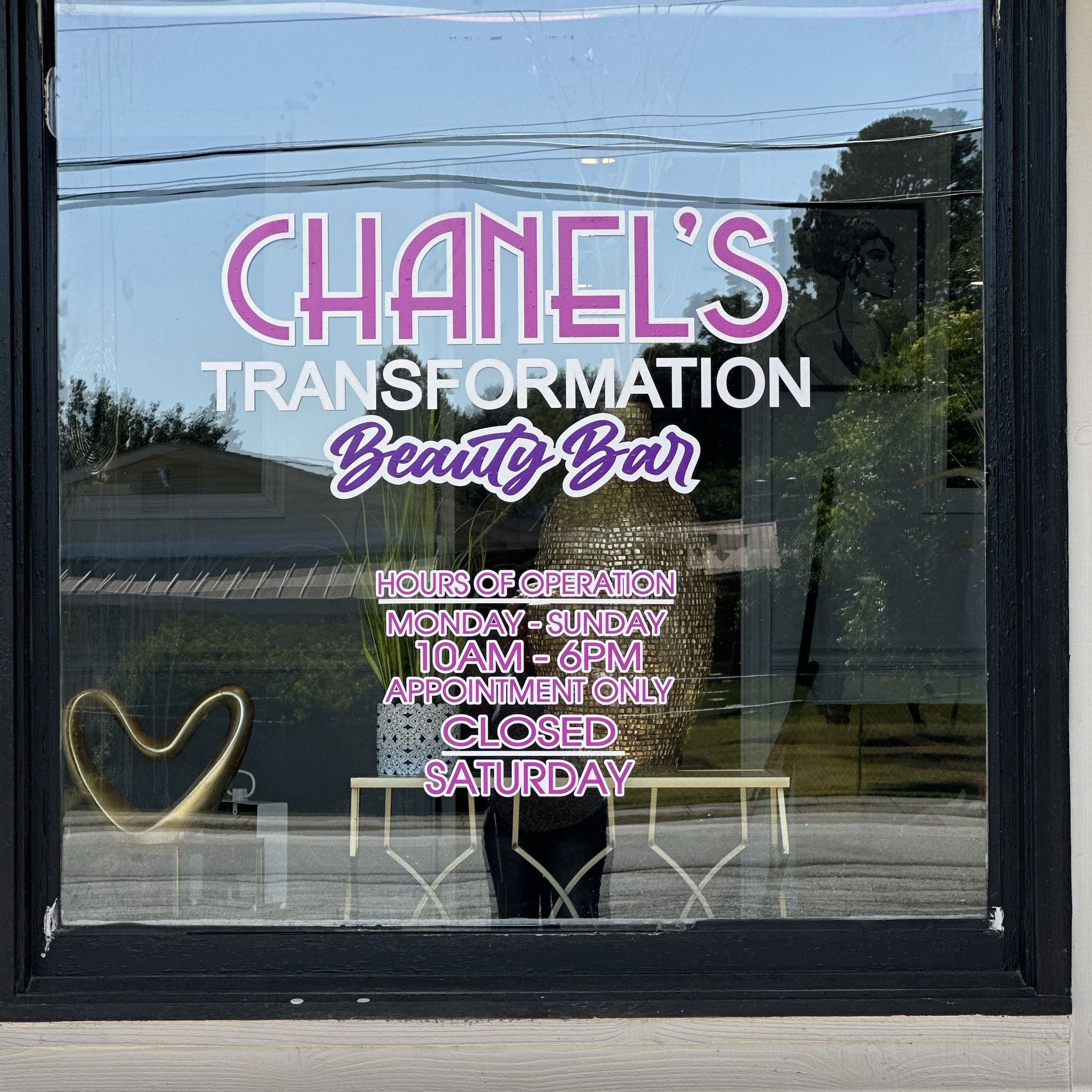 Chanel’s Transformation Beauty Bar, 401 Belmont Dr, Suite A, Warner Robins, 31088