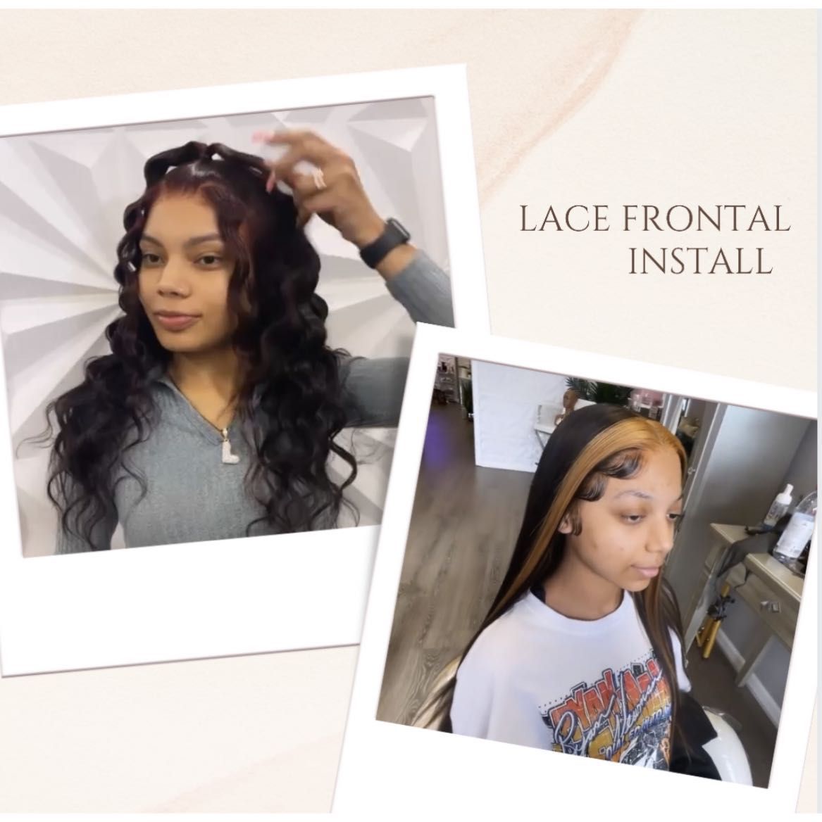Lace Frontal & Closure  Wig Install portfolio