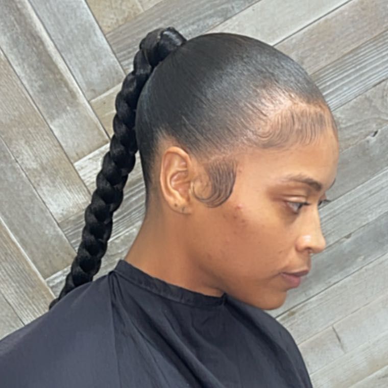 Extended ponytail with braid portfolio