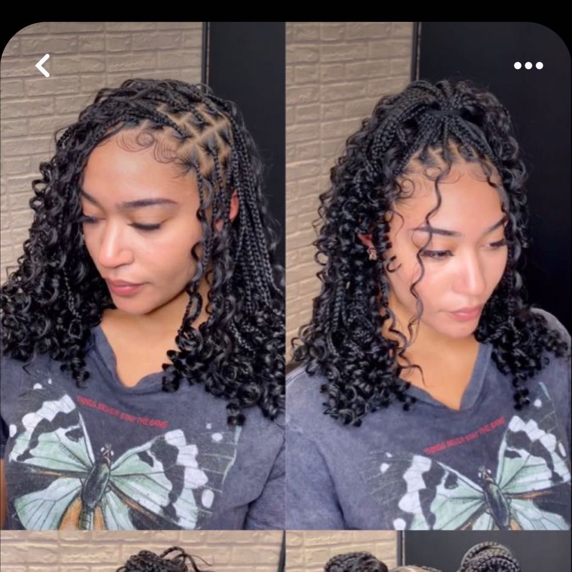Boho knotless short (curly hair not included portfolio
