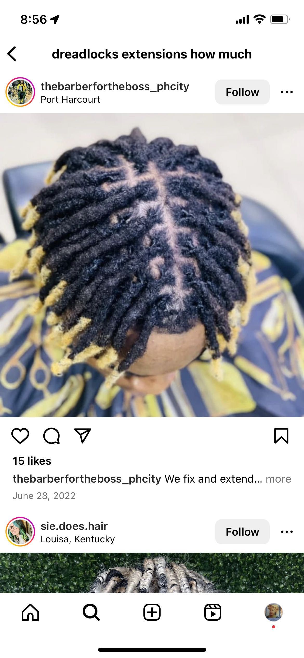 dread locs extension install(hair not included) portfolio